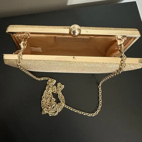 Elegant Gold Badgley Mishka Clutch Bag - Picture 3 of 5